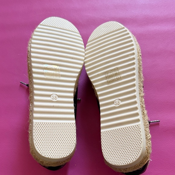 Black Espadrille Sneakers with Silver Star Accent NEW with tags - Picture 3 of 5